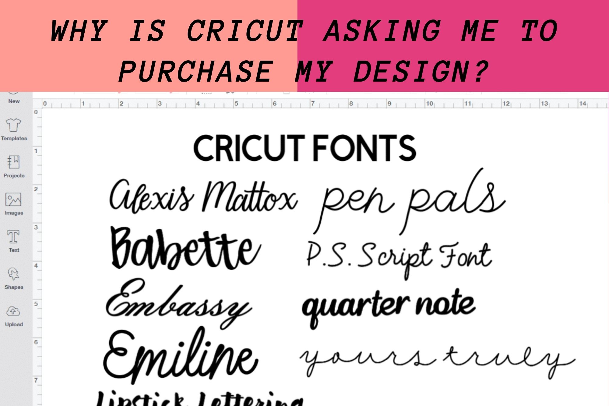 Why Is Cricut Asking Me To Purchase My Design?